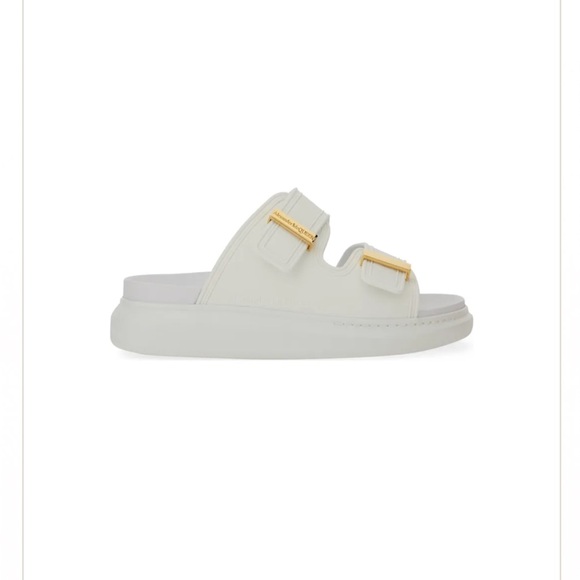 Alexander McQueen‎ White Sandals with Gold Buckles Size 37 - Picture 3 of 8